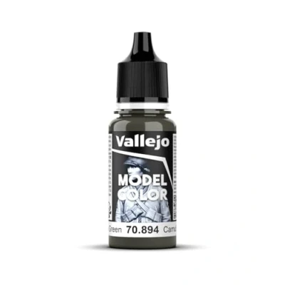 Imagen de Vallejo Model Color Pintura Acrílica Verde (Camouflage Olive Green) Acabado Mate, 18 ml. Autonivelante y Sistema BSL para Modelismo Figuras