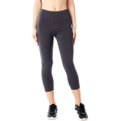 Imagen de Bellivalini Pantalones 3/4 Pirata con Minifalda para Mujeres Flare Deporte Yoga Jogging Pilates el Verano Leggins Capri Falda BLV50 276 (Medium Melange, S)