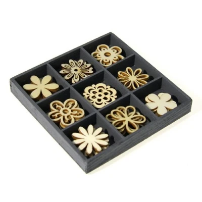 Imagen de cArt Us 10,5 x cm Caja de Madera con fantasía Adornos, Natural