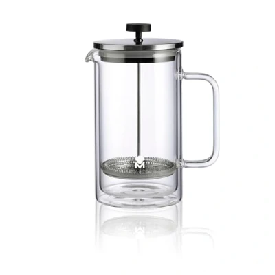 Imagen de MasterPro Foodies Mixology Desatascador Embolo De Café 800ml Fabricado en Vidrio Borosilicato Alto Doble Pared Con Malla Filtrante Acero Inoxidable Prensa Elegante Amantes
