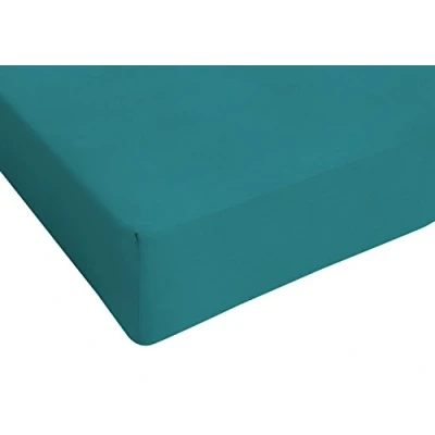 Imagen de Italian Bed Linen Sàbana con angulos de 25cm MAX Color, Verde Botella, Doble