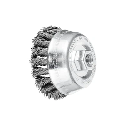 Imagen de Pferd Cepillo de Alambre Vaso 80 millimeters, Ancho 20 Trenzado Acero 0,50, Rosca M14 x 2