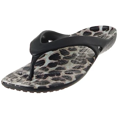 Imagen de Crocs Kadee Ii Flip W, Chanclas Mujer, Black Multi Animal, 39/40 EU
