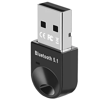 Imagen de zoerbufan Adaptador USB Bluetooth 5.1, Dongle Compatible con Windows 7/8.1/10/11, Transmisor y Receptor para Computadora Portátil Impresora Auricular Ratón (Negro)