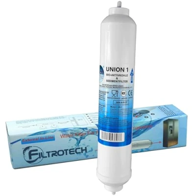 Imagen de filtro de agua para frigorífico lateral Samsung LG AEG Haier externo carbón activo