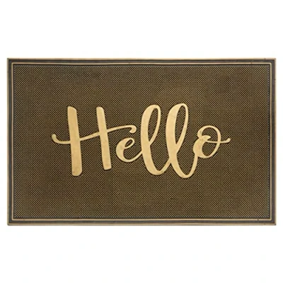 Imagen de HANSE Home Mix Mats Felpudo para Interior y Exterior (45 x 75 cm, Resistente a la Intemperie, Antideslizante Entrada Exterior), Color Negro Dorado