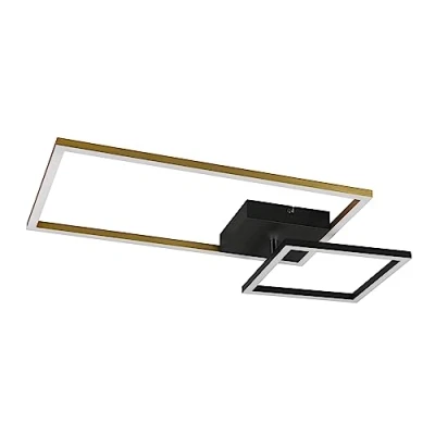 Imagen de Reality, Plafón, Padella incl. 1 x LED,SMD,25,0 Watt,3000K,3000 Lm. Cuerpo: Metal, Bronce mate A:63,5cm, L:37,0cm, A:7,5cm Pivotante,Regulable mediante interruptor,IP20,
