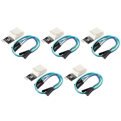 Imagen de TECNOULAB 5 uds DHT22 Digital Temperatura Humedad Sensor AM2302 módulo con PCB y Cable