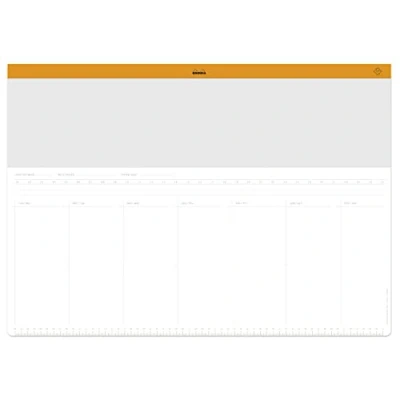 Imagen de Clairefontaine ES 194042C Rhodia Planificador Semanal, con Ropa, A2 59,4x42 cm, 30 Hojas Desmontables 80g/m, Soporte para Teclado/Ratón y Herramienta de Organización Gestión del Tiempo