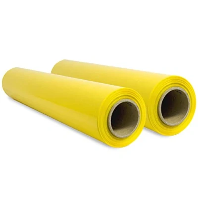 Imagen de Film de Embalaje Elástico, Plástico Amarillo para Embalar, Rollo Protector Envíos y Mudanzas, 50cm hasta 400 m Estirables Ofituria (Amarillo, 2 unidades)