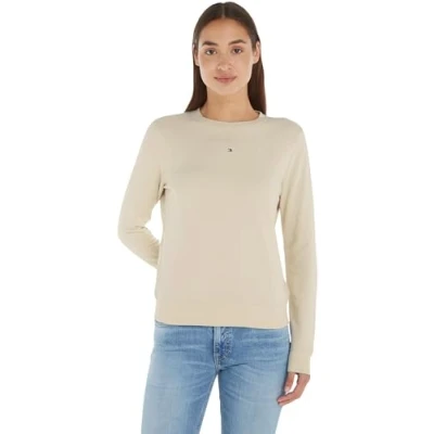 Imagen de Tommy Jeans Sudadera Mujer Regular Fit Crew Neck con Cuello Redondo, Marfil (Newsprint), M