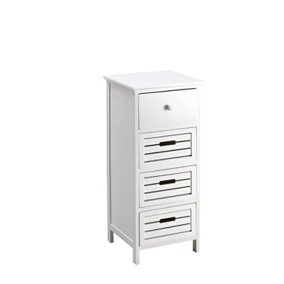 Imagen de King Collection Home C656838 Cajonera 4 cajones, blanco, 35 x 30 81 cm