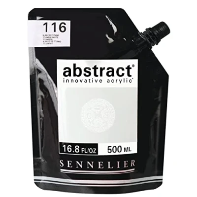 Imagen de Sennelier Pintura Abstracta SENNE Titan.Blanco Titanio, 500 ml (Pack de 1)
