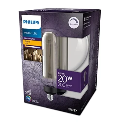 Imagen de Philips LED Bombilla Ahumada doble, E27, Luz Llama Regulable, 20W