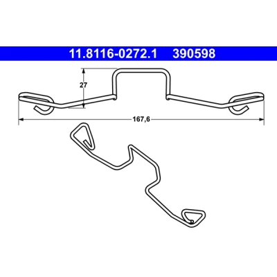 Imagen de ATE 11.8116 0272.1 Muelle, pinza de freno