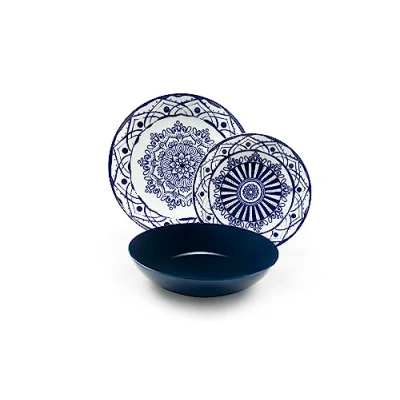 Imagen de Excelsa Vajilla Boheme Blue 18 pezzi Turquesa