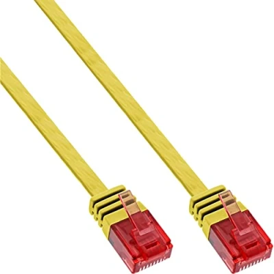 Imagen de Inline Flat Patch Cord Utp Cat.6 10m Yellow Cables De Red