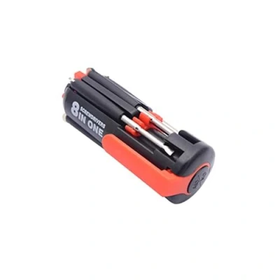 Imagen de Juego de destornilladores 8 en 1 multiherramienta con linterna LED, ideal para mantenimiento general bricolaje, hogar, cocina, computadora, reparación tareas nocturnas y mucho más