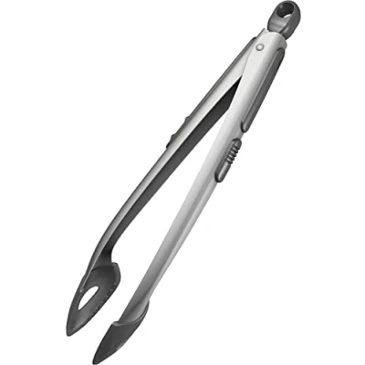 Imagen de Zyliss E42033 Pinzas de Cocina, Silicona/Acero inoxidable, Negro, con Punta Silicona Resistente Al Calor, Apto Para Lavavajillas