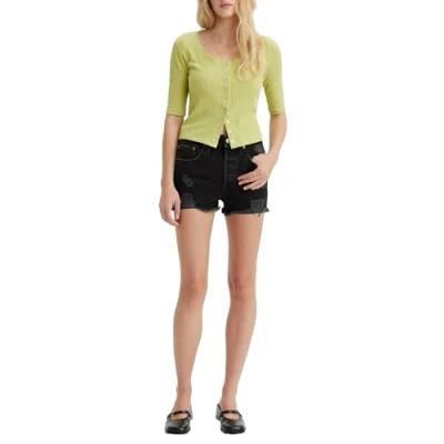 Imagen de Levi&#039;s 501 Original Short Shorts vaqueros, Mujer, Talla: 29, Black denim