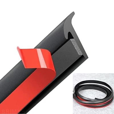 Imagen de protector de borde puerta coche NC, 5 M para coche, goma moldear la tira sellado borde, protección negro