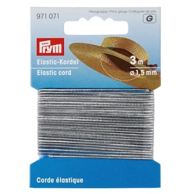 Imagen de Prym Elastic Cord, 80% ED 20% ME, Silver, Ø 1,5 mm 3 m,