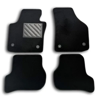 Imagen de Alfombrillas para Seat Leon II 2005 2012, a Medida, talonera de Goma Reforzada y Botones fijación