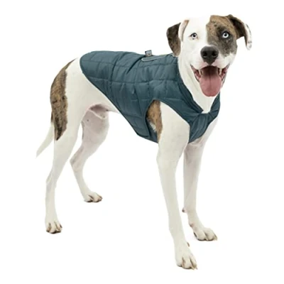 Imagen de Kurgo Loft Abrigo Reversible para Perros, Chaqueta Invierno Mascotas, Impermeable, Reflectante Verde, S