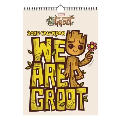 Imagen de Calendario 2025 pared A3 Marvel Yo soy Groot grande, Planificador mensual: Con espacio para anotar e Ilustraciones (29,7x42 cm)