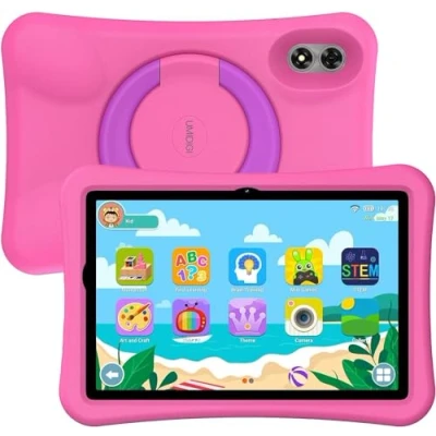 Imagen de UMIDIGI Tableta infantil de 10,1 pulgadas HD, G1 Tab Kids Tablet Android 13, 8 GB (4+4) + 64 GB/TF 1 TB Quad Core, control parental, 6000 mAh, WiFi 6/BT5.0, protección ocular niños tableta, cámara GMS