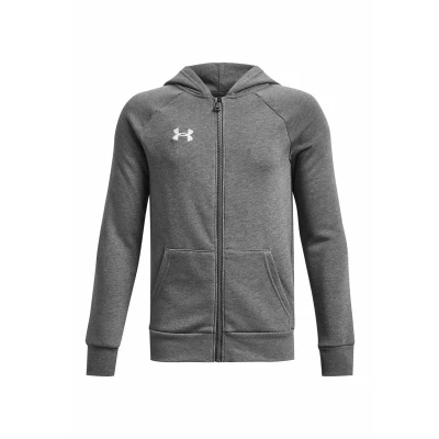 Imagen de Under Armour UA Rival FZ Sudadera con cremallera para niños, Talla: 146 158, Castlerock light heather
