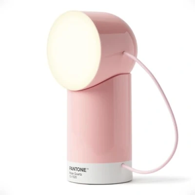 Imagen de Lexon ORBE Lámpara LED de mesa recargable, inalámbrica con cabezal extraíble magnético giratorio, para mesita noche, oficina o terraza, color rosa