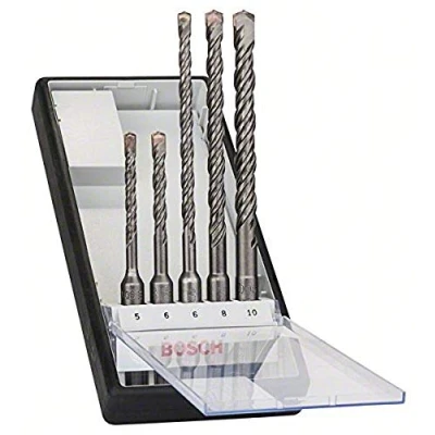 Imagen de Bosch 2 607 019 927 Juego de 5 brocas para martillos perforadores Robust Line SDS plus Ø 5,6 x 115mm, 6,8,10 165mm (pack 5)