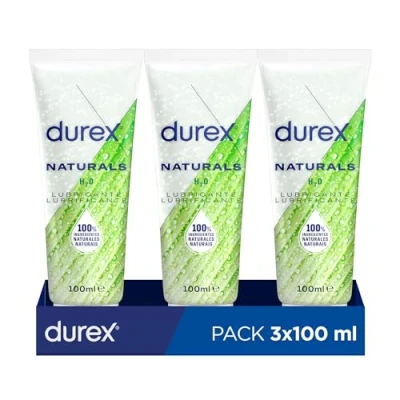 Imagen de Durex Naturals H2O Lubricante, con ingredientes 100% naturales, 100 ml [Pack 3 Unidades]
