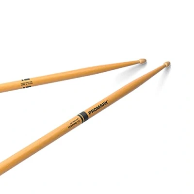 Imagen de ProMark Baquetas Bateria 7A Drumsticks ActiveGrip Se vuelve más pegajoso a medida que las manos sudan Acabado de agarre activo, Punta Bellota, Madera nogal americano 1 par