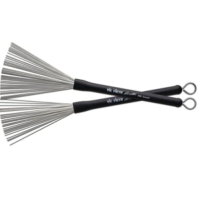 Imagen de Vic FIrth Cepillos de Tambor Retráctil Serie Signature Russ Miller &#039;Sweep&#039; Alambre acero Mango negro
