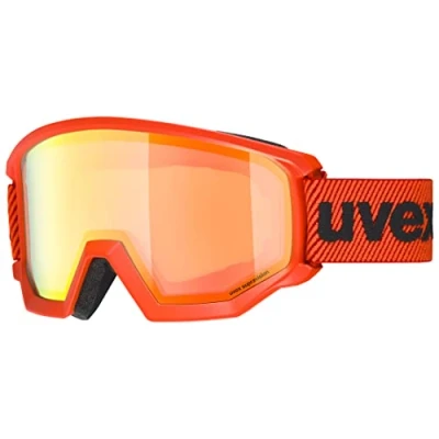 Imagen de uvex athletic FM, gafas de esquí unisex, campo visual ampliado antivaho, ventilación sin corrientes aire, fierce red/orange orange, one size