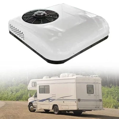 Imagen de 12V/24V DC aire acondicionado, de techo son aplicables a los camiones, vehículos recreativos o agrícolas, autobuses, autocaravanas, etc. frío,White 12V