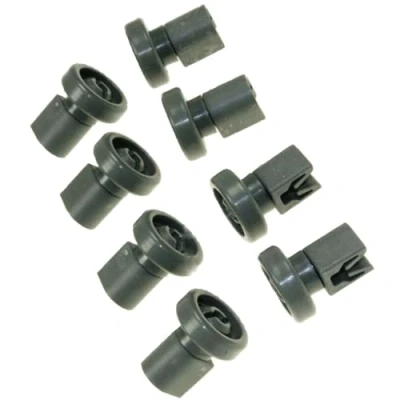 Imagen de Zanussi 50286967000 Ruedas para cesta superior de lavavajillas (8 unidades), color gris