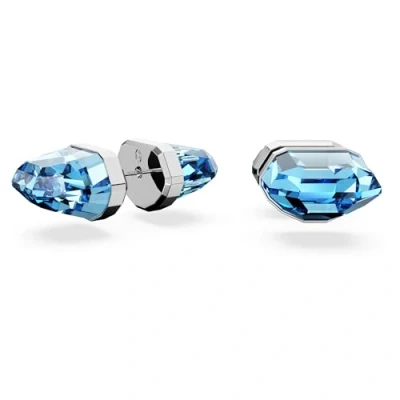 Imagen de Swarovski Pendientes Lucent, cristal tallado azul en montura rodiada, de la colección Lucent