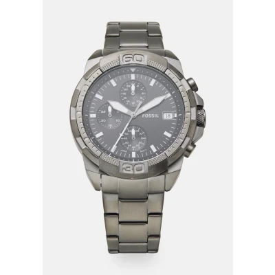 Imagen de Fossil Reloj para hombre Bronson 44mm, movimiento de cuarzo cronógrafo, caja acero inoxidable ahumado 44mm con correa inoxidable, FS5852