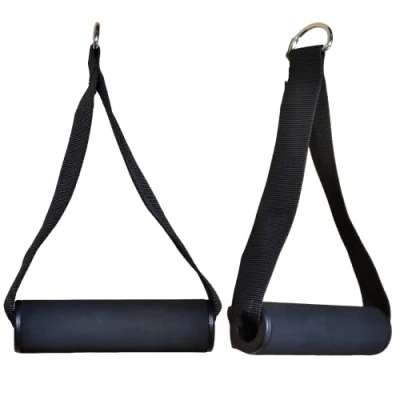 Imagen de MuscleForge® Agarre para Polea 2 Piezas, Mango de Espuma bíceps y tríceps x2, Nylon Cuerda Manija la máquina Cable en el Gimnasio, Asas Resistencia