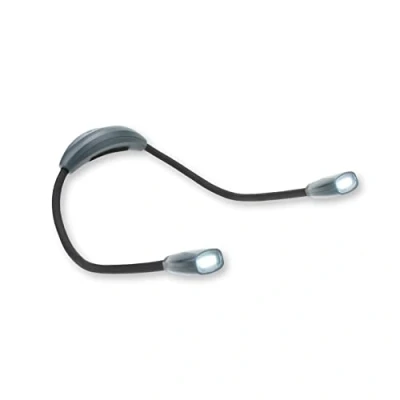 Imagen de Linterna LED de doble cabezal para el cuello, con dos ajustes brillo, ideal hacer manualidades y reparaciones las manos libres (NL 10)