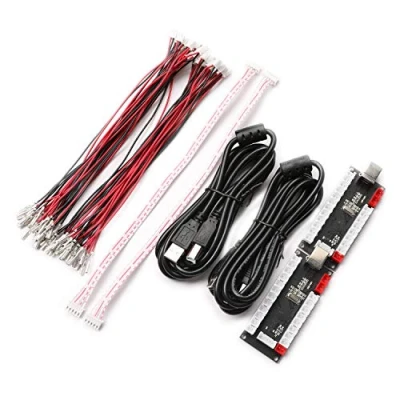 Imagen de BEYEE 2 Player Zero delay USB Encoder to Arcade Joystick and Buttons, for PC, MAME, Windows Raspberry Pi (5Pin+2.8mm)