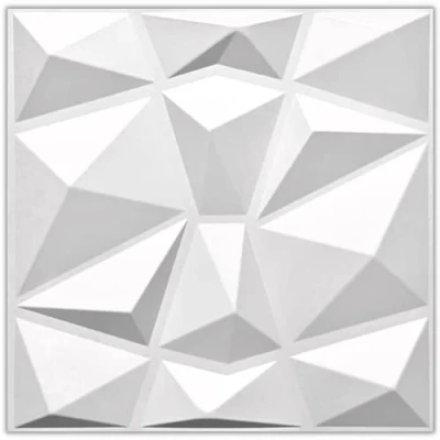 Imagen de 8 PCS/2 m² 3D paneles de plástico PVC pared para sala juegos techo óptica diamante (8)