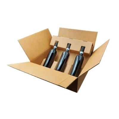 Imagen de Blasetti Caja para Envío de Botellas Bottle Case 3 Botellas, embalaje vinos espumosos y licores, paquete 10 portabotellas. Formato en mm 428x386x159