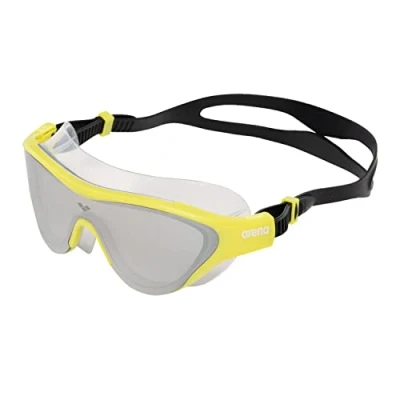 Imagen de Arena The One Mask Mirror Gafas de natación, Unisex Adult, Silver Soft_Green Black, TU