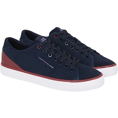 Imagen de Tommy Hilfiger Hombre Sneaker vulcanizada Core Low Suede Zapatillas, Azul (Desert Sky), 40 EU