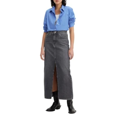 Imagen de Levi&#039;s Ankle Column Skirt Falda vaquera, Mujer, Talla: 24, Adventure seeker