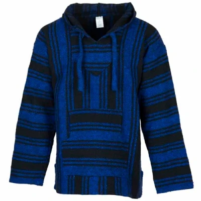 Imagen de Siesta Baja Sudadera con Capucha Mexicana Hippie Festival Jumper para Hombre y Mujer (Azul Marino Negro, M)
